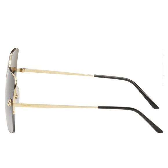 CARTIER Gold Rimless Panthère Square Sunglasses - Picture 2 of 8